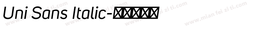 Uni Sans Italic字体转换